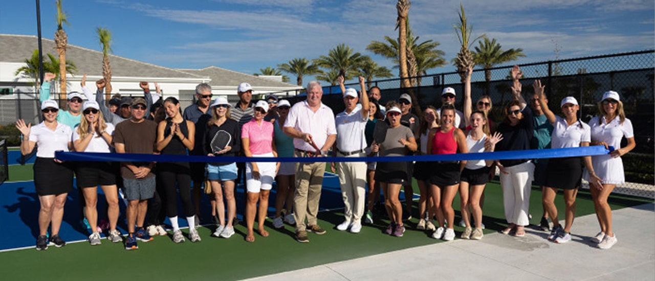 Astor Creek Pickleball ribbon cutting opening