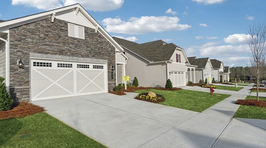 Home driveways at Cresswind at Spring Haven 