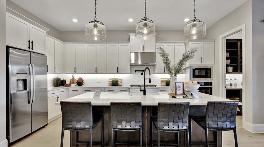 model home kitchen at Cresswind at Spring Haven 