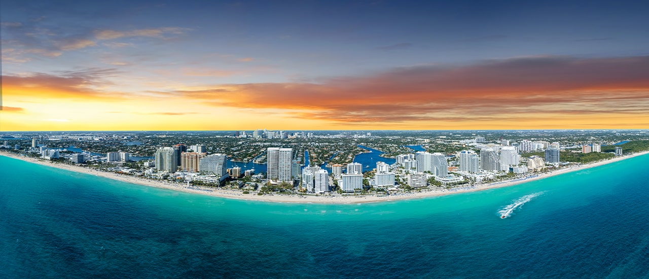 aerial Fort Lauderdale Beach