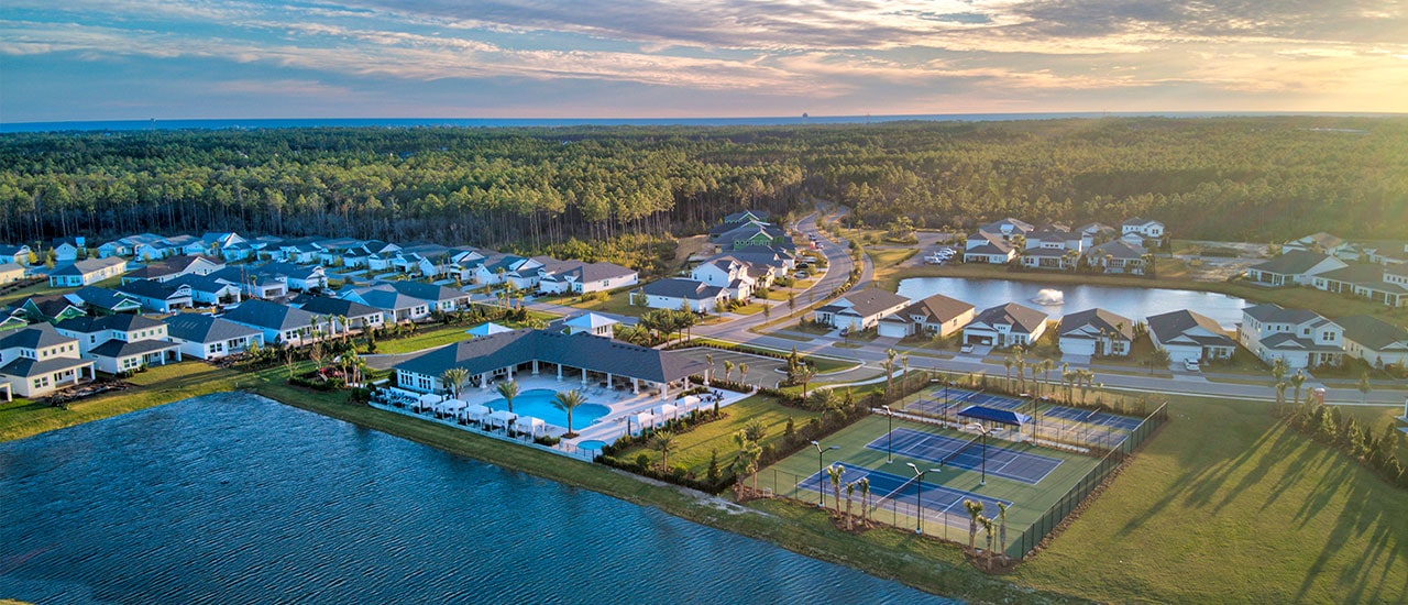 aerial of NatureWalk at the Watersound Origins Community