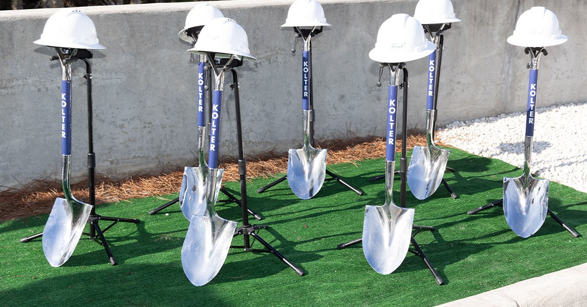 Shovels for the ground breaking event